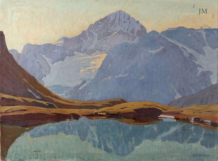 The Dent Blanche as seen from Riffelsee, Zermatt, Switzerland